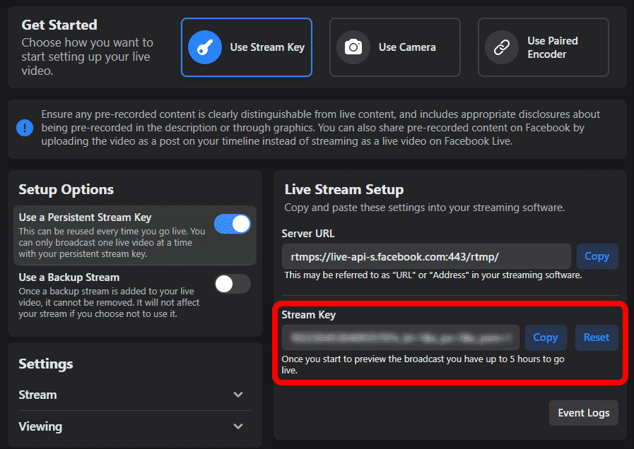 Where to Find Your Facebook Stream Key StreamScheme