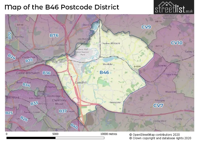 B46 is the Postcode for Coleshill