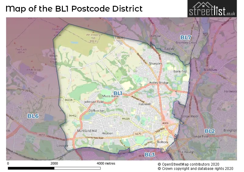 BL1 Postcode District