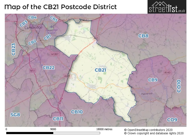 CB21 is the Postcode for Linton