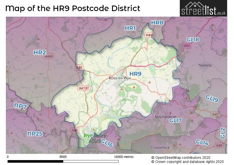 HR9 is the Postcode for Rossonwye