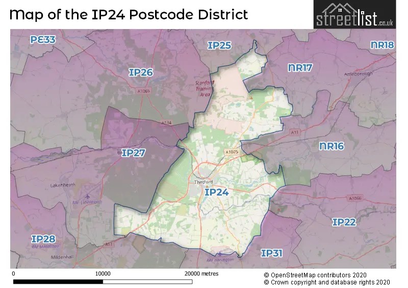 IP24 is the Postcode for Thetford