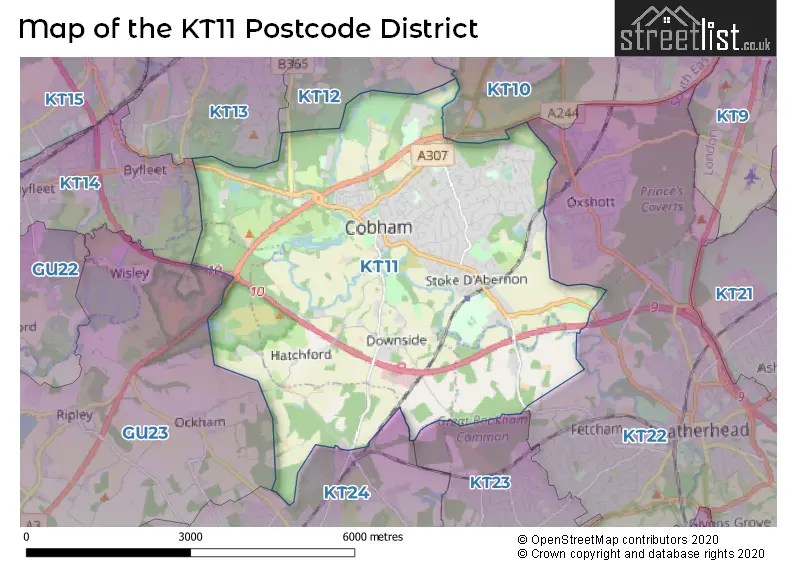 KT11 is the Postcode for Cobham