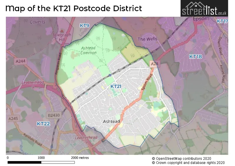 KT21 is the Postcode for Ashtead