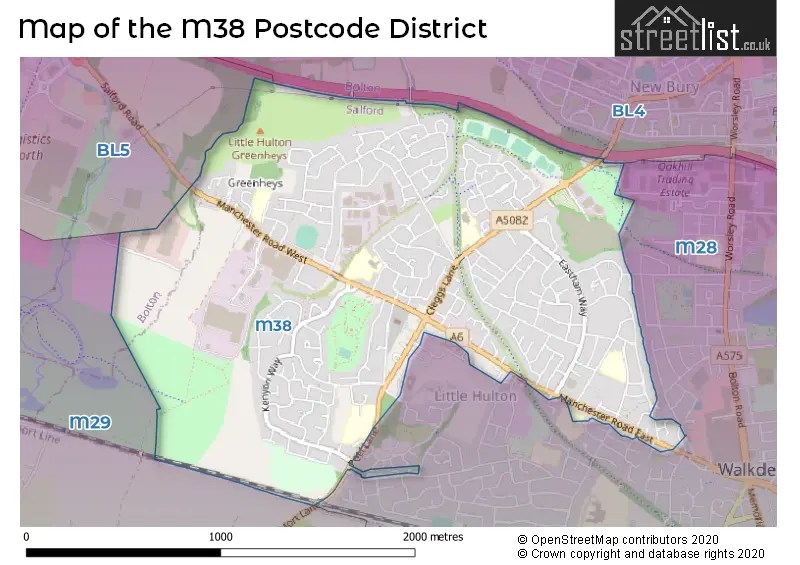 M38 is the Postcode for Little Hulton