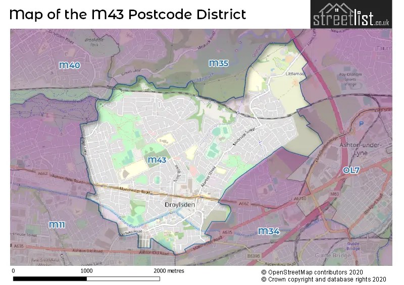 M43 is the Postcode for Droylsden