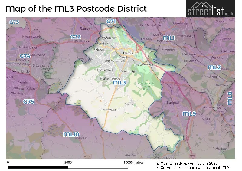 ML3 is the Postcode for Hamilton