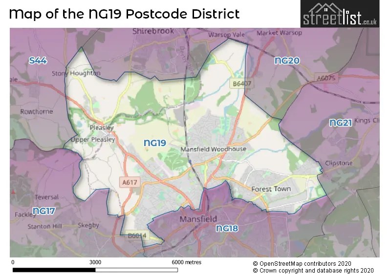 NG19 is the Postcode for Mansfield Woodhouse