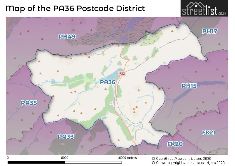 The PA36 Postcode District