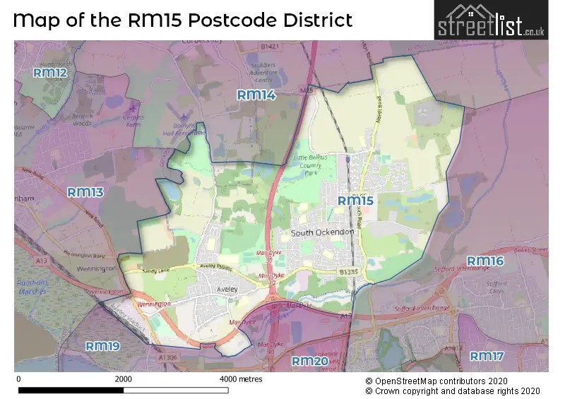 RM15 is the Postcode for South Ockendon