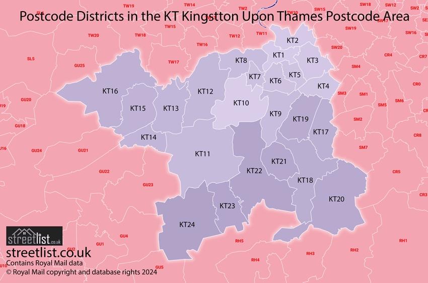KT Postcode Area Learn about the Kingston upon Thames Postal Area