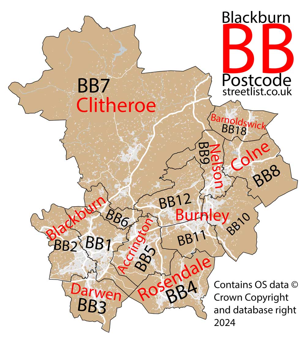 BB Postcode Area Learn about the Blackburn Postal Area
