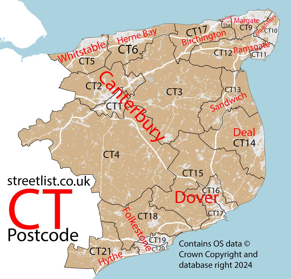 CT Postcode Area Learn about the Canterbury Postal Area