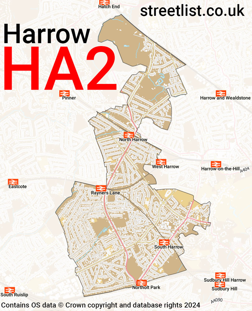 HA2 Postcode District