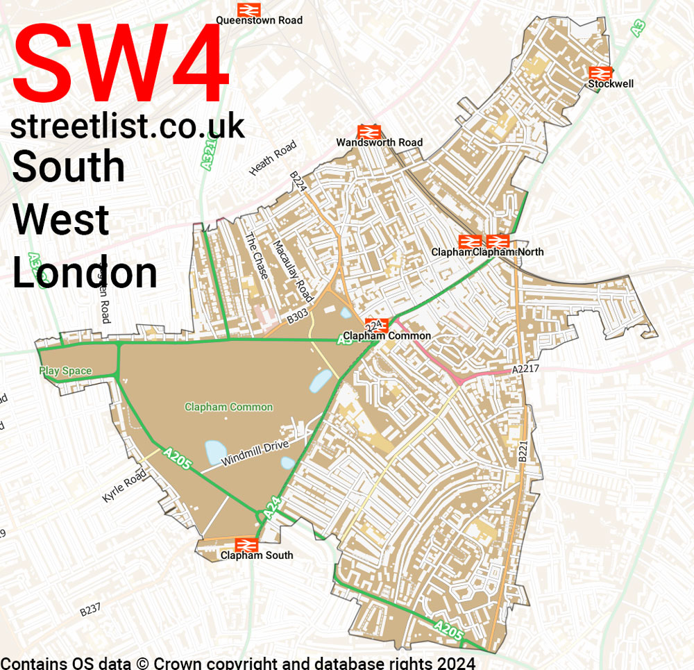 SW4 Postcode District