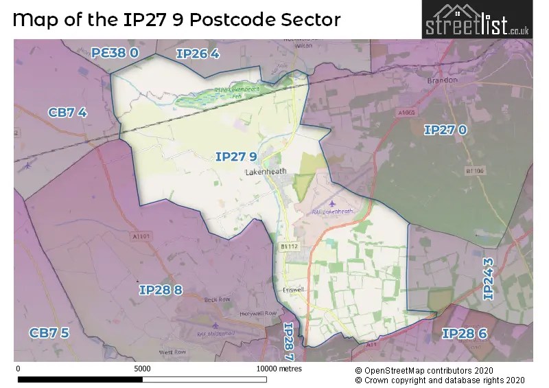 Explore The IP27 9 Postcode Sector House Prices, Attractions & More Lakenheath Street List