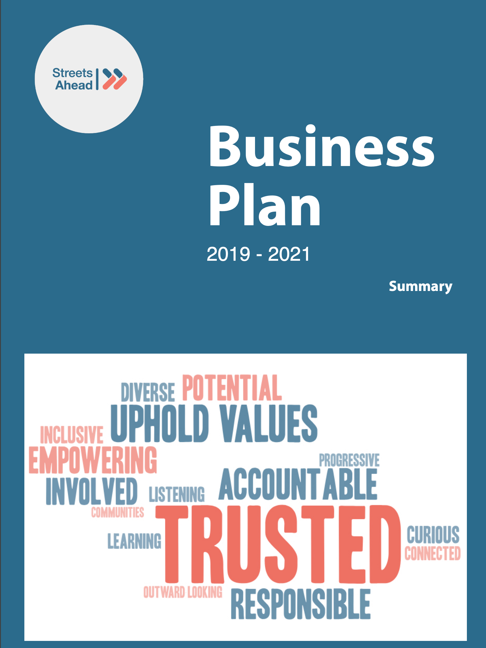 Business Plan 2021 Streets Ahead
