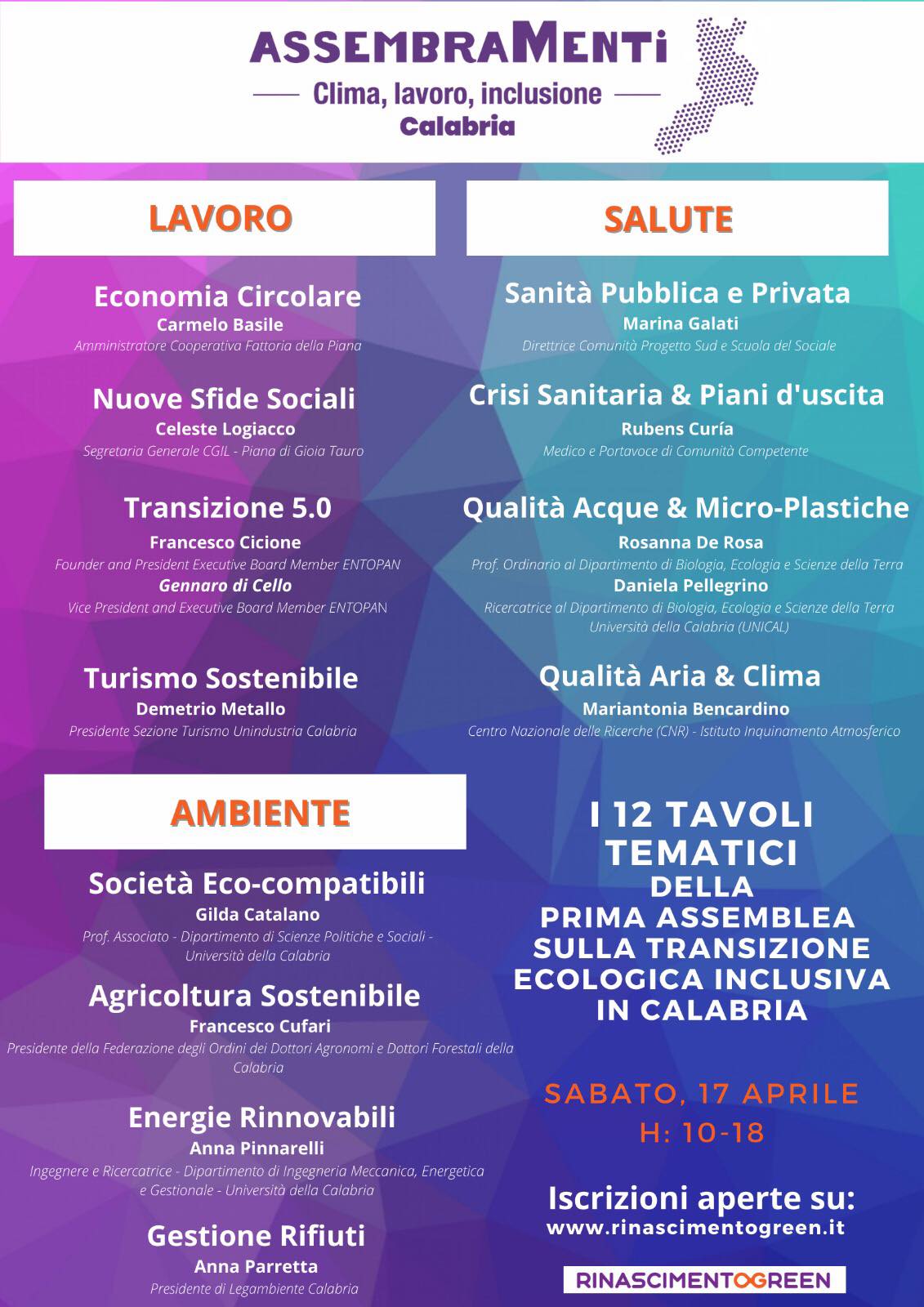 Calabria, Il 16 E 17 Aprile L'assemblea Di Rinascimento Green | Strettoweb 1600_x_1131_jpg