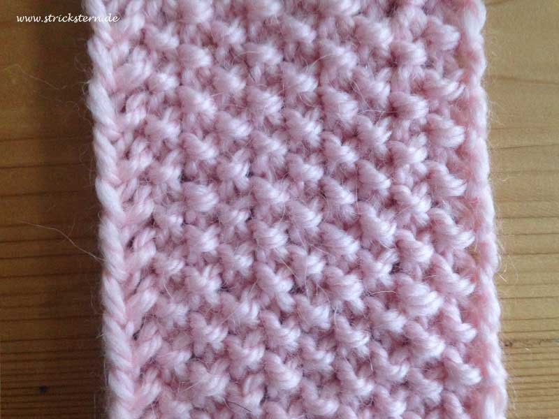 Strickanleitung Stirnband stricken im Perlmuster