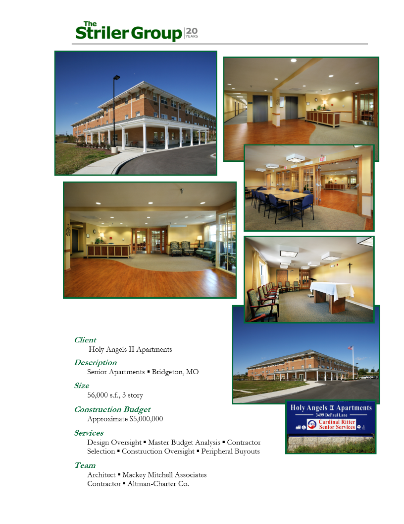 Holy Angels II Apartments The Striler Group
