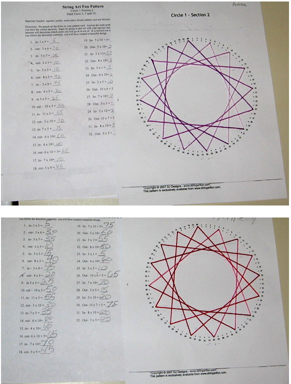 String Art and Math A Project in Multiplication String Art Fun
