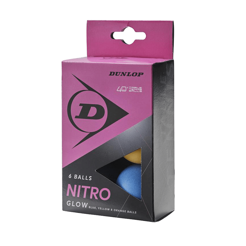 Dunlop Nitro Glow Table Tennis Balls (6 Pack) Stringers' World