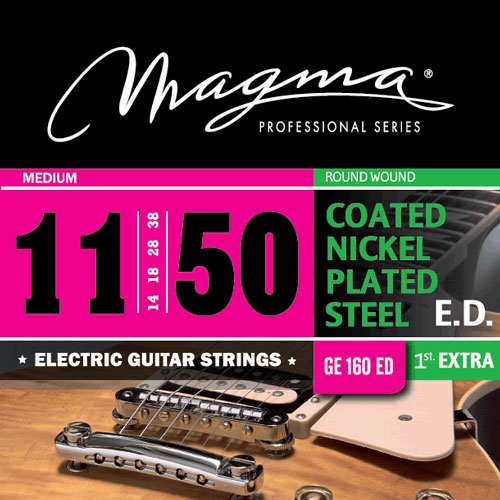 Magma GE160ED Coated Nickel Plated Steel Electric Strings, Medium 1150