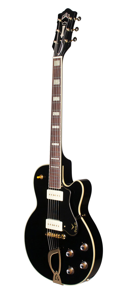 Guild M75 Aristocrat Hollow Body Electric Guitar Black with HSC