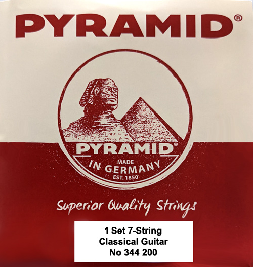 Pyramid Silver Plated Classical 7 String MT Guitar Strings, Full Set