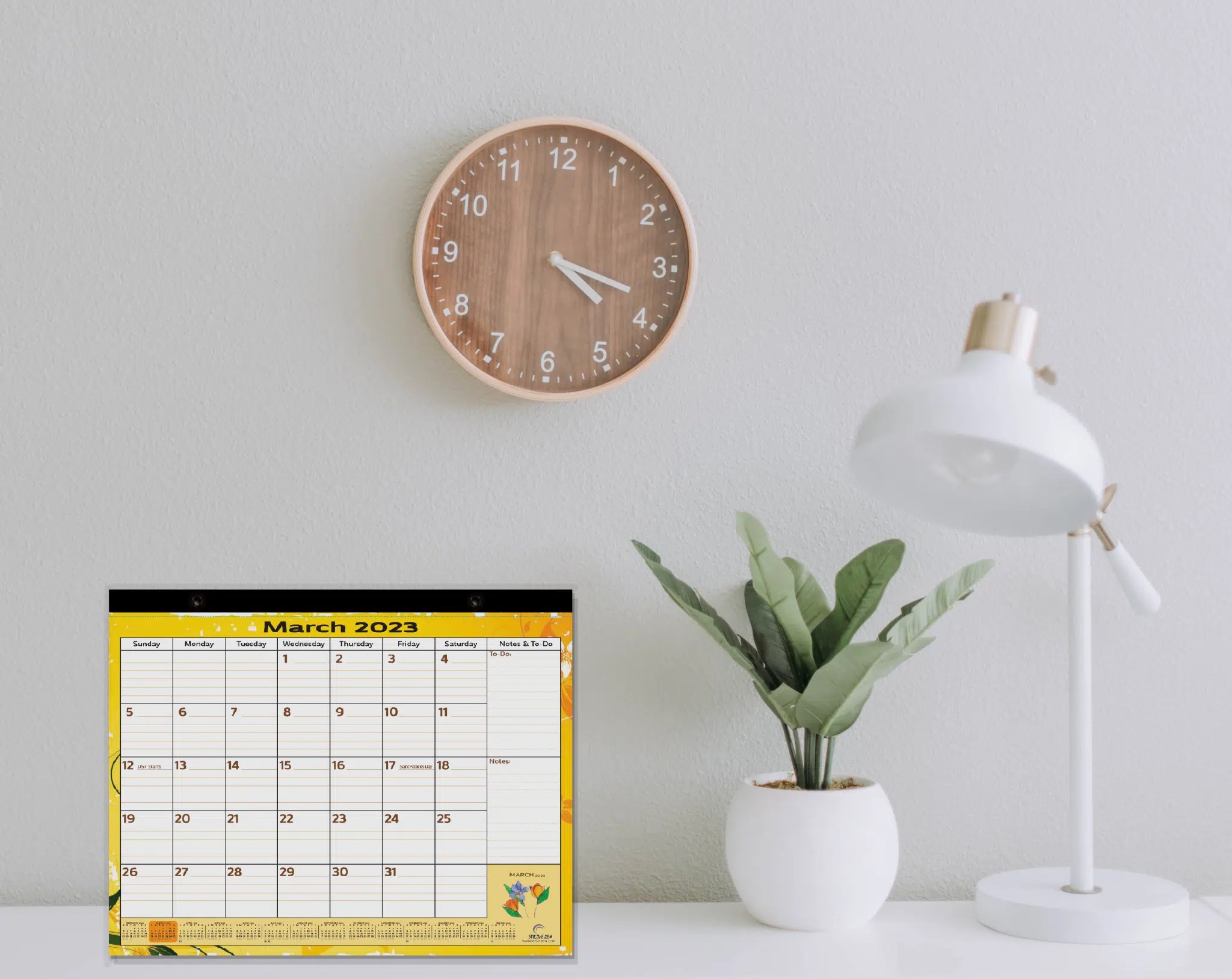 Paper Calendar for Fridge, Naturethemed StriveZen