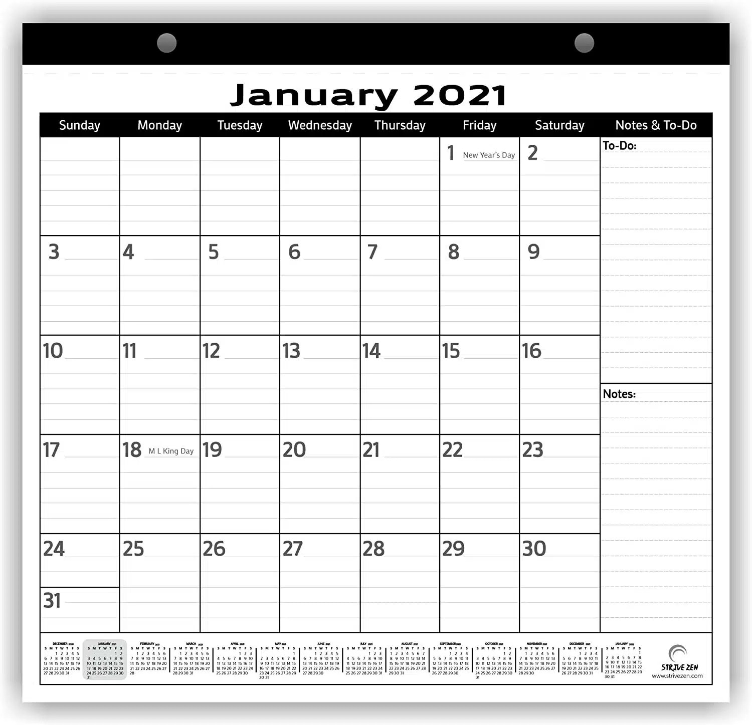 Perfect Size Refrigerator Calendar 2021 Refrigerator Calendar StriveZen