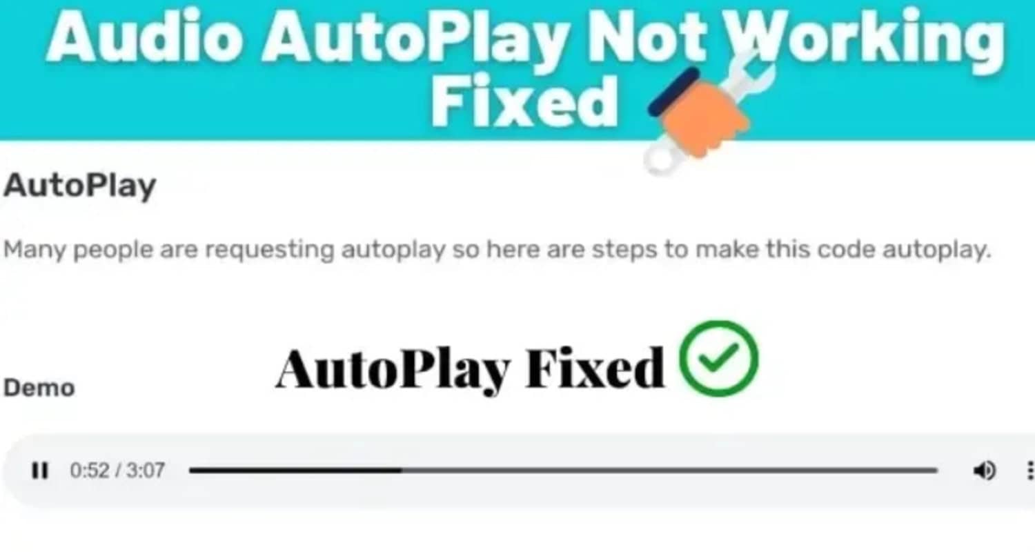 HTML Audio Autoplay Not Working Troubleshooting and Solutions