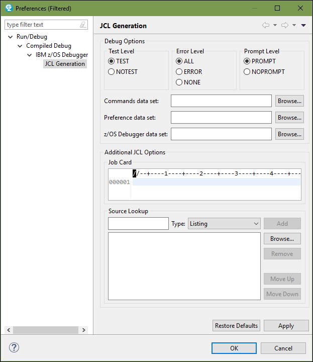 Launching a Debug Session for an Existing Module on z/OS Strongback