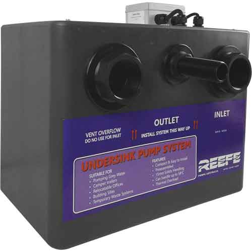 Under Sink Pump Station with auto dump timer Wastewater