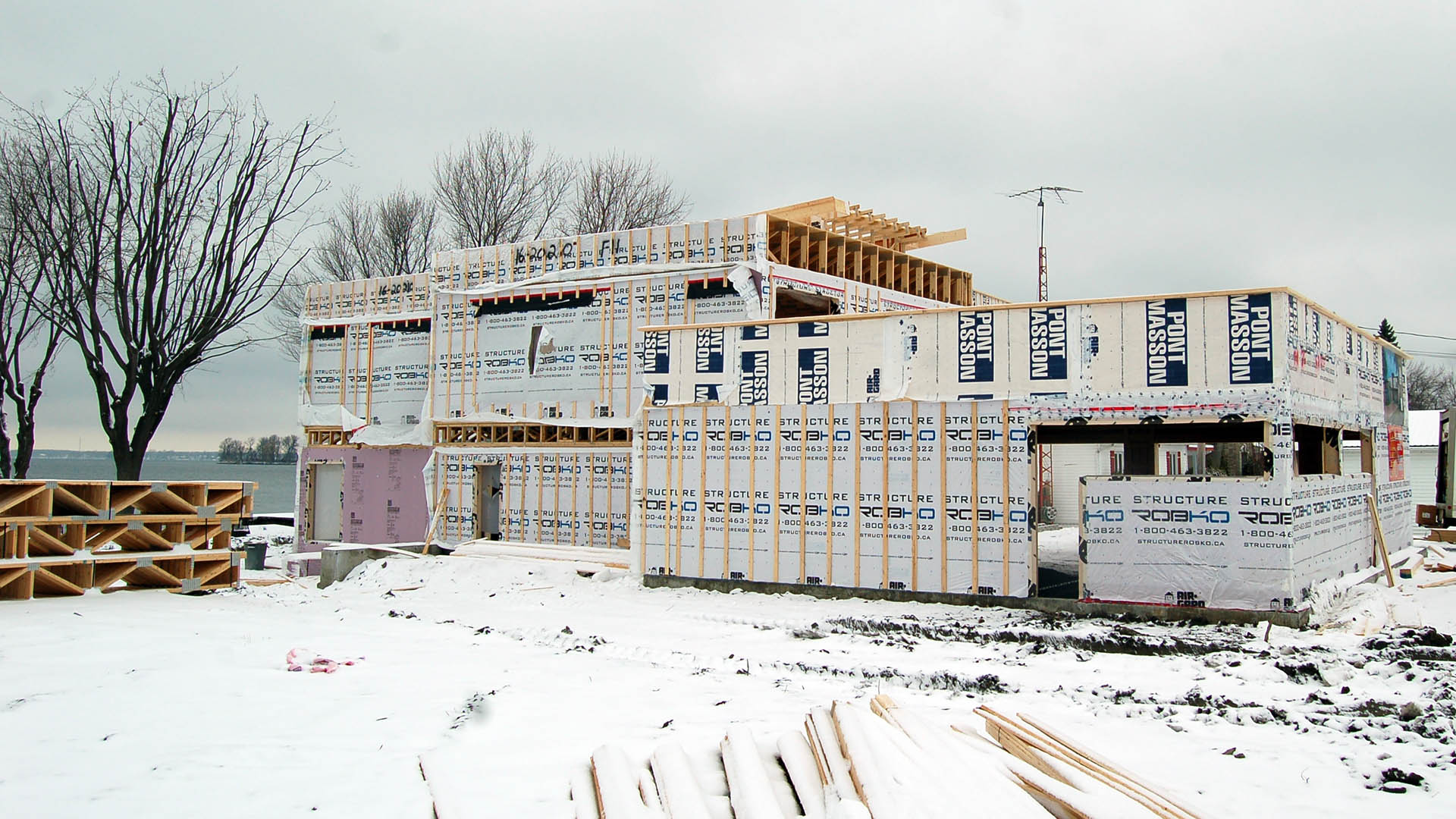 Maison en construction à Valleyfield Structure Robko