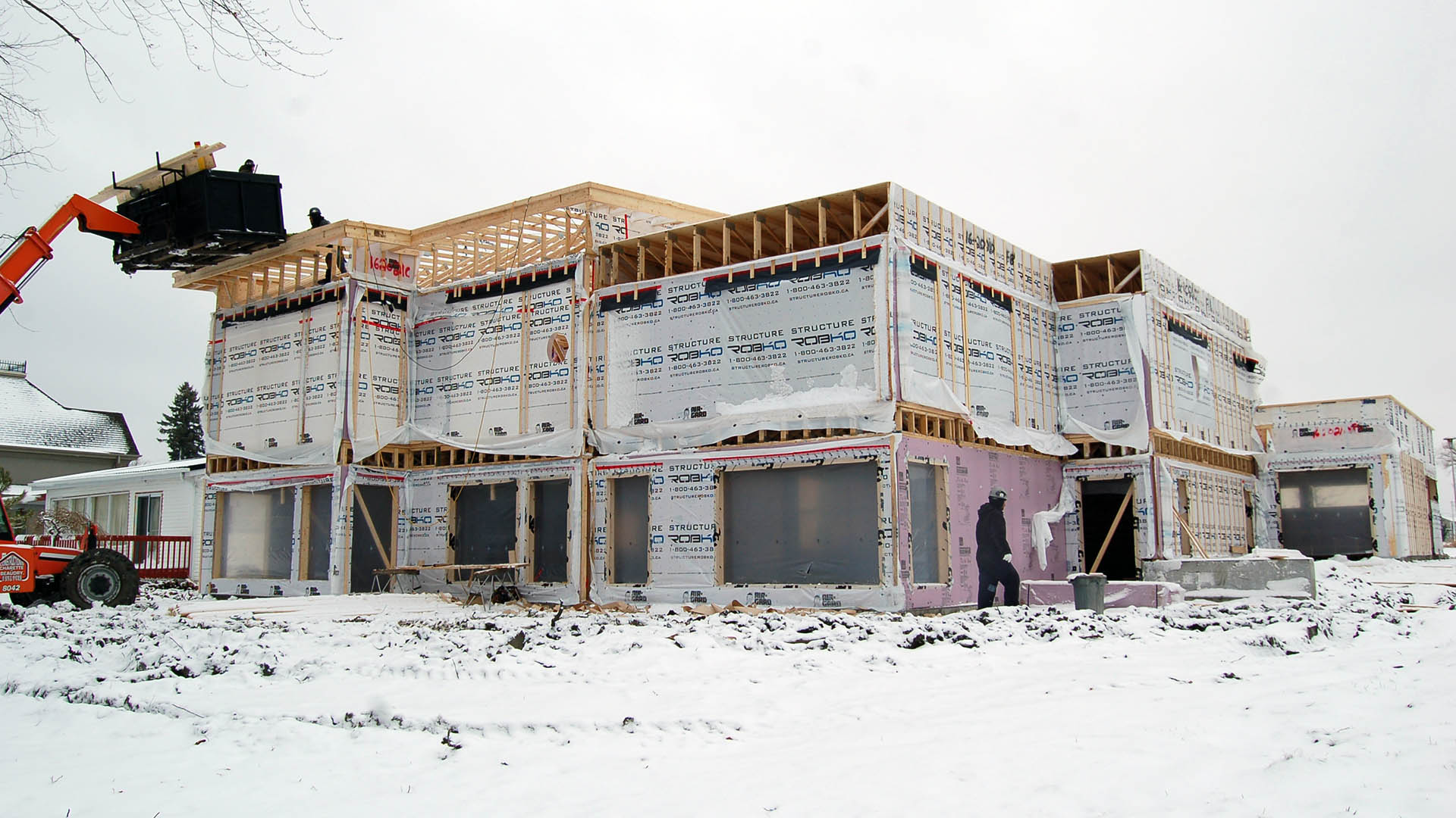 Maison en construction à Valleyfield Structure Robko