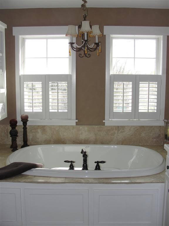 Chandeliers Above Bath Tubs