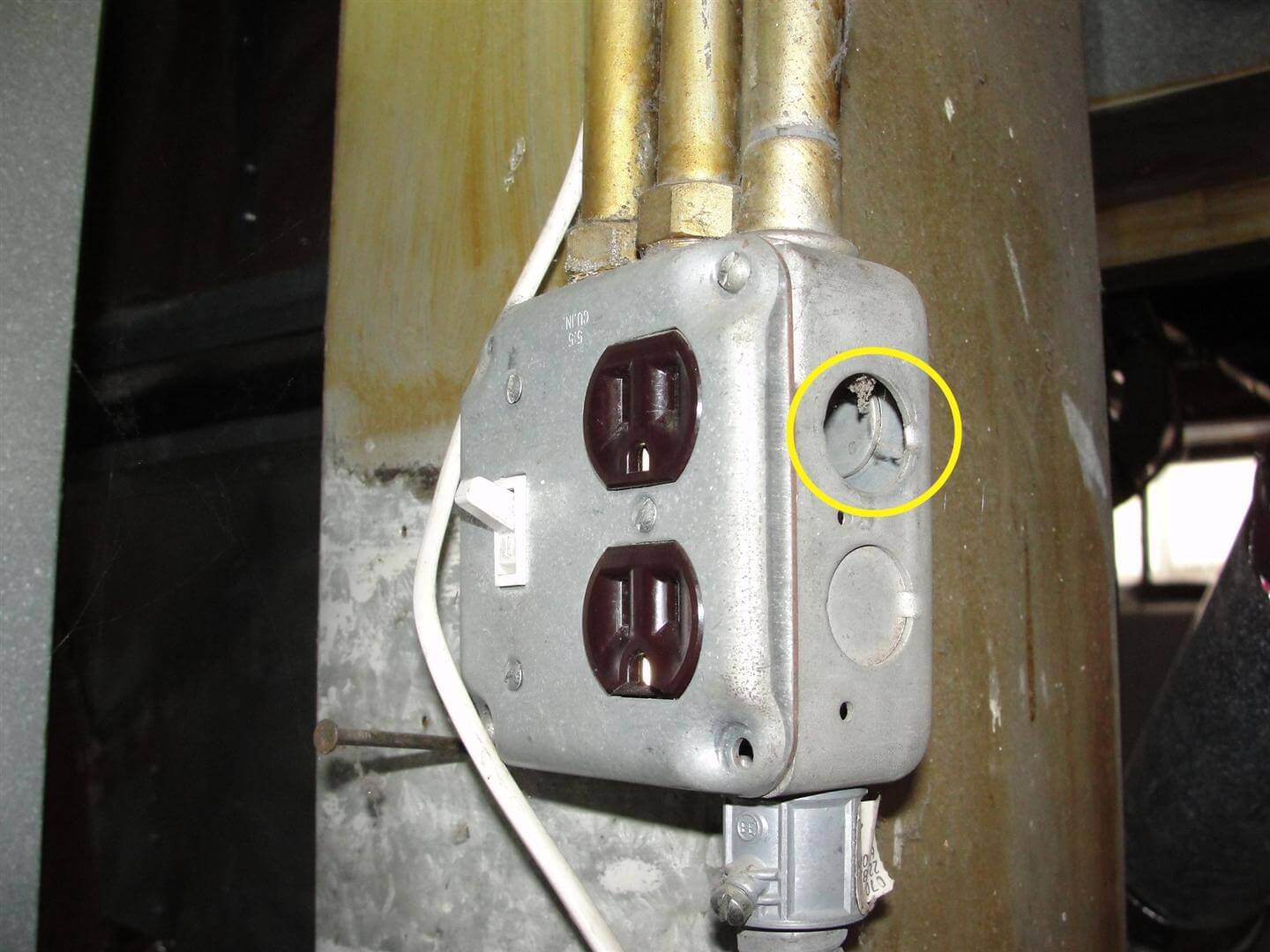 How to fill electrical knockout holes with inpunity