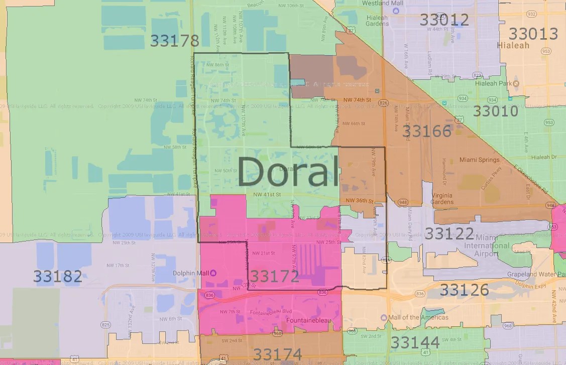 Doral Zip Codes Map Struoweb