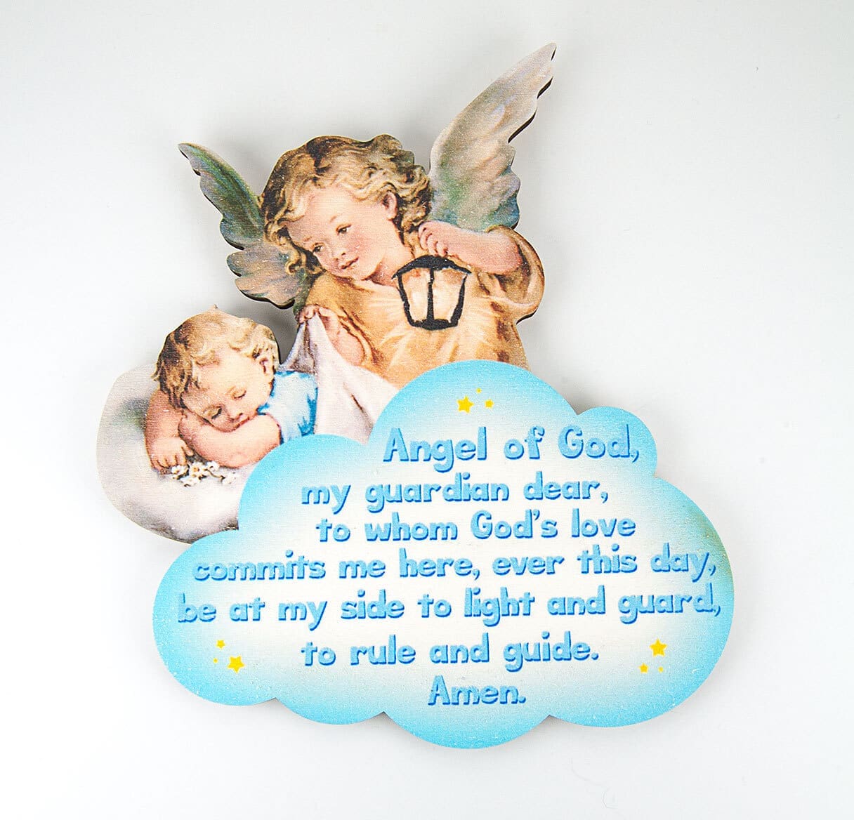 Guardian Angel Crib Medal, Blue St. Scholastica Monastery