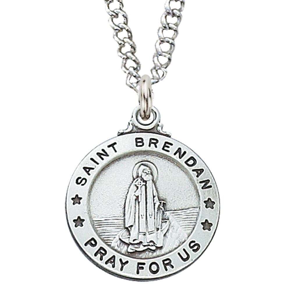 St. Brendan Sterling Necklace 20" St. Scholastica Monastery