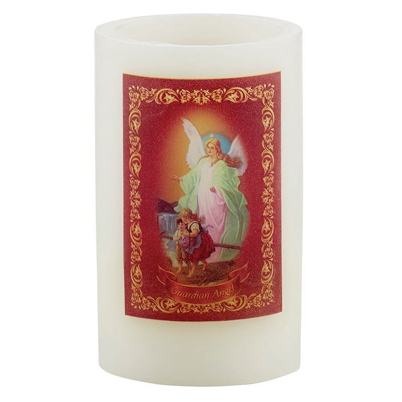 Guardian Angel LED Candle St. Scholastica Monastery