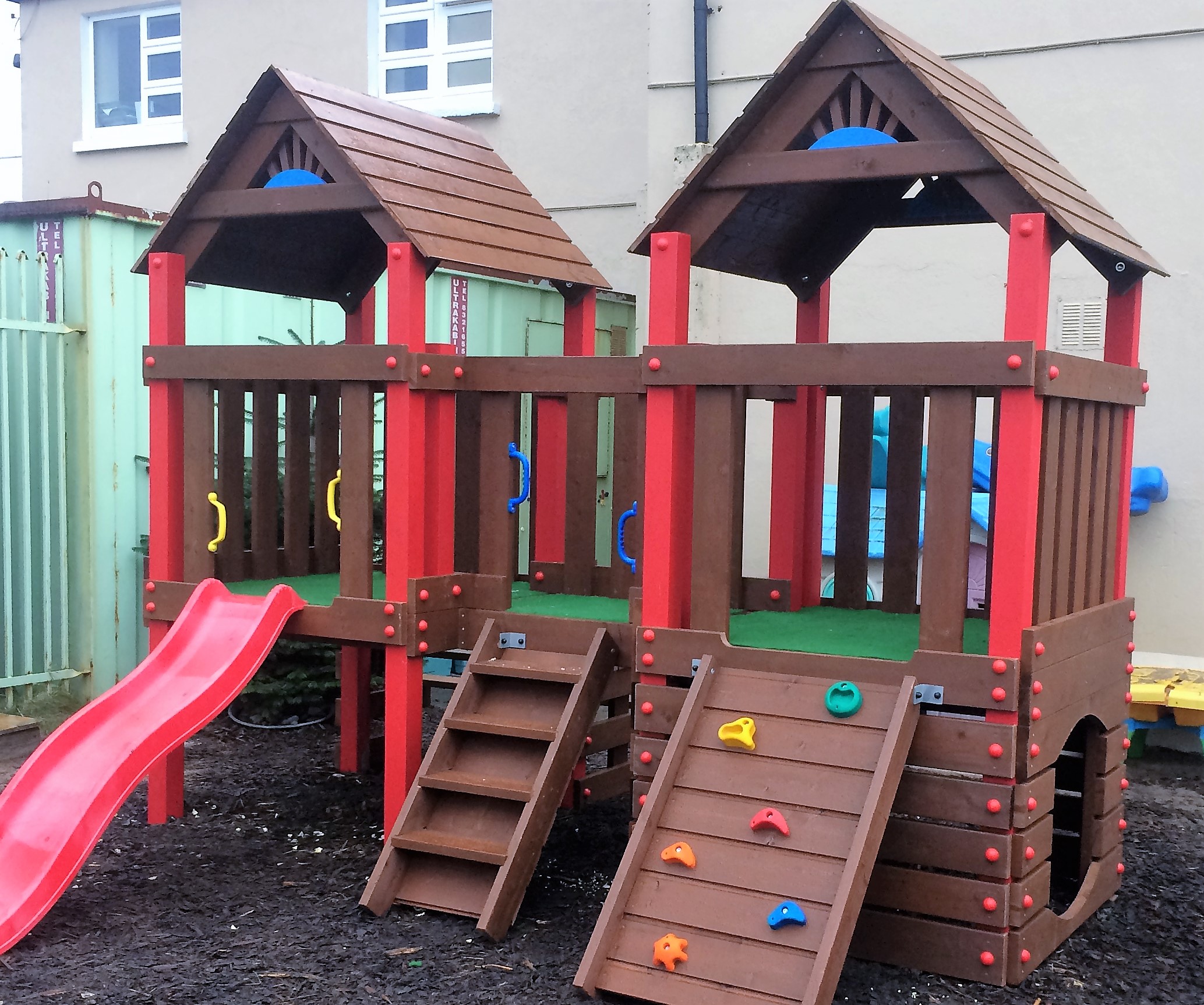Ref.0032 Creche outdoor climbing frame,two towers