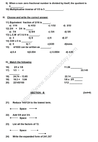 Class 5 Maths Question Paper Pdf Maharashtra Board - exampl-paper