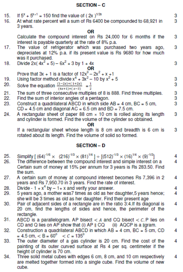 50 best ideas for coloring Grade 8 Maths Exam Papers