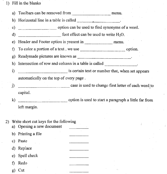 CBSE Class 5 Computer Science Sample Paper Set L