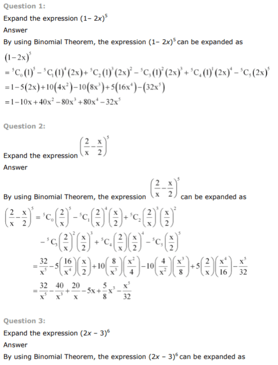 Binomial Theorem Worksheet