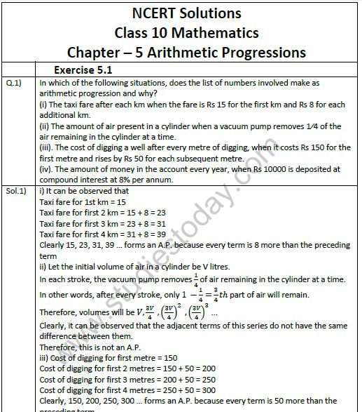 Arithmetic Progression Worksheet Class 10 Pdf Sara Battle's Math