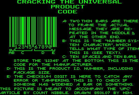 Cracking The UPC