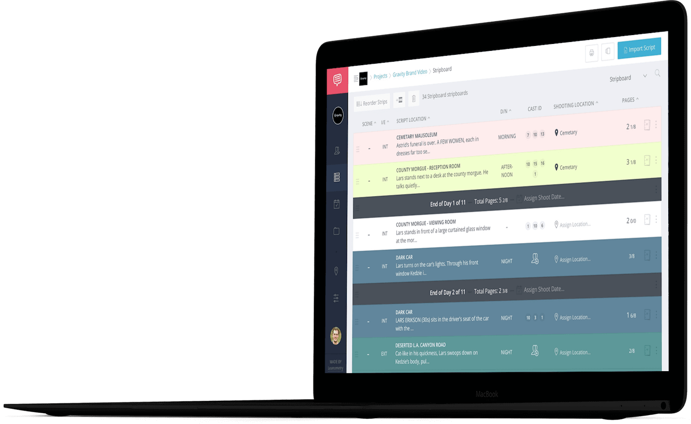How to Make a Shooting Schedule Free, Film Scheduling Software